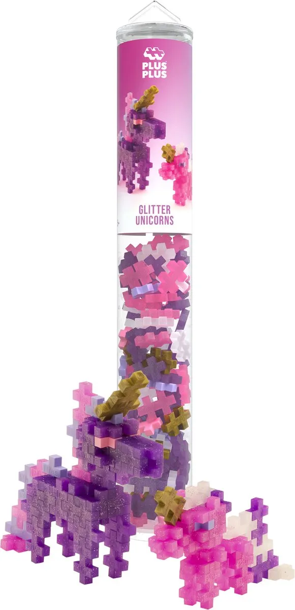 Plus-Plus Glitter Unicorns Bouwset 100-delig - Unicorns Glitter