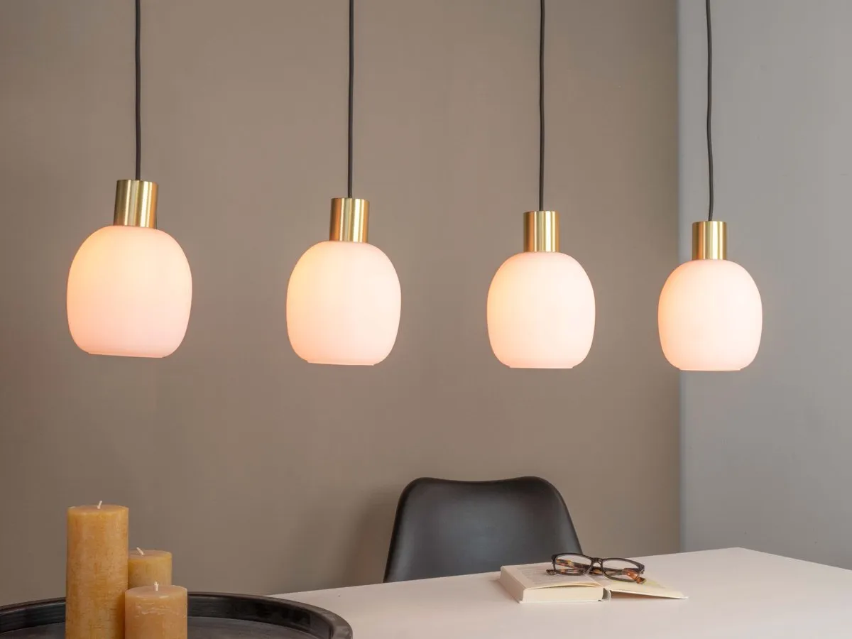 Eglo Manzanares Hanglamp E27 - 4 Lichtpunten - Wit/Goud