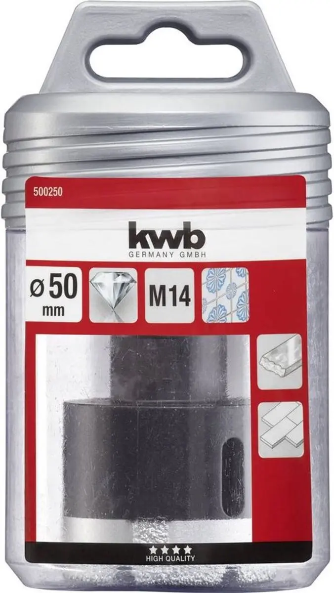 KWB HM Fliesenboor M14 50mm - 50mm - 1 Stuk