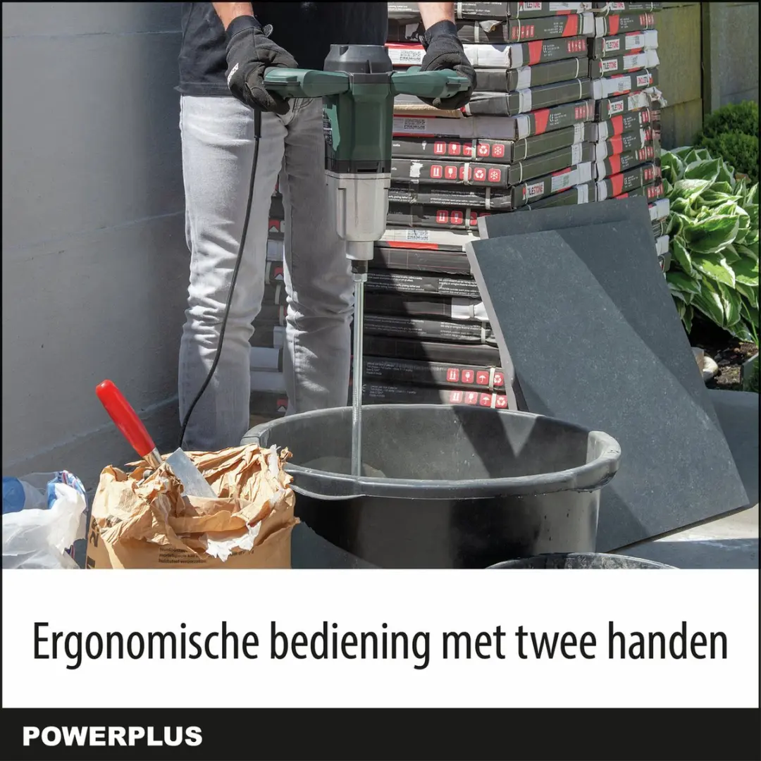 Powerplus POWP6040 Beton/Verfmixer 1800W
