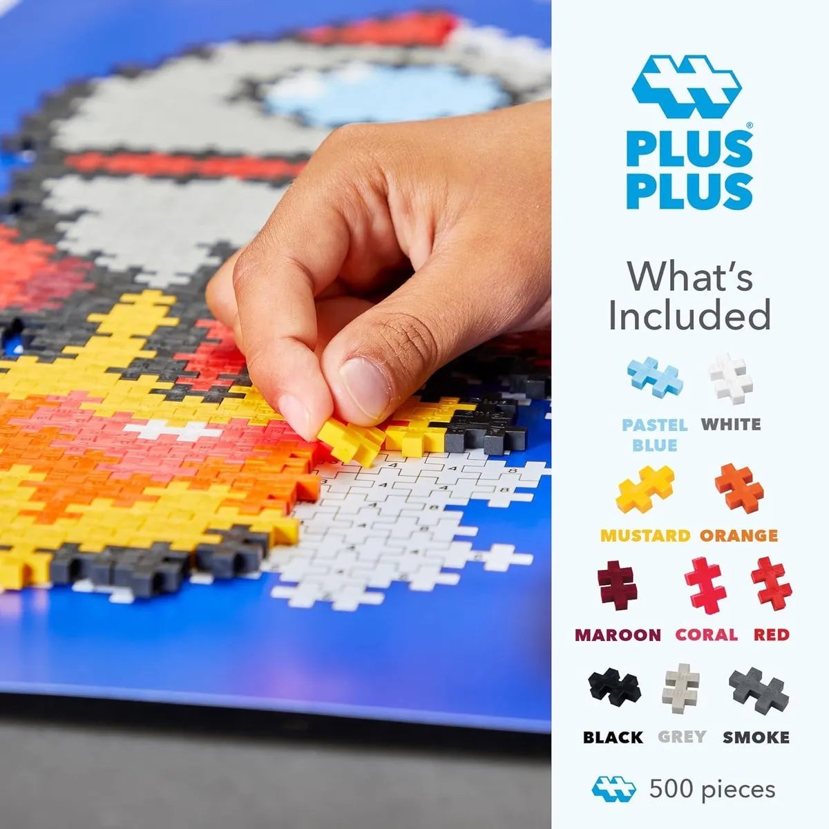 Plus-Plus Puzzle by Number Raket 500 Stuks