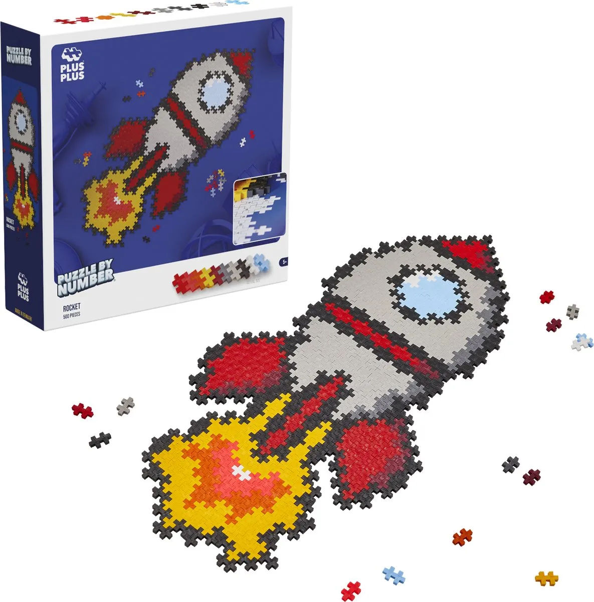 Plus-Plus Puzzle by Number Raket 500 Stuks