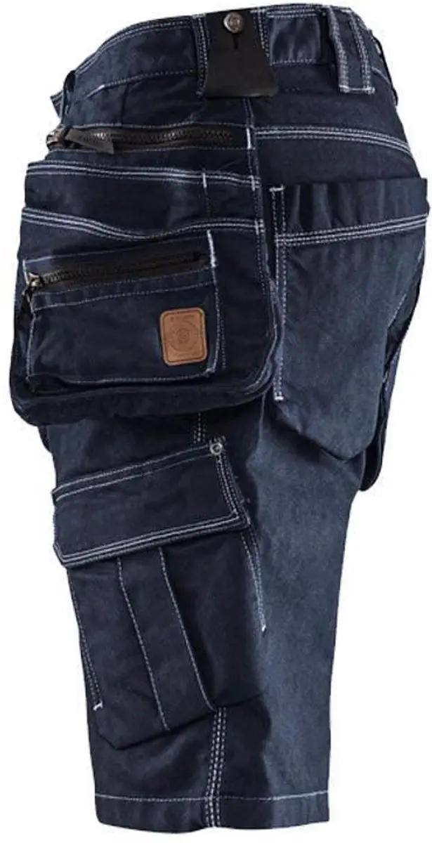 Blåkläder X1900 Korte Werkbroek Jeans Stretch - 58 Navy/Zwart