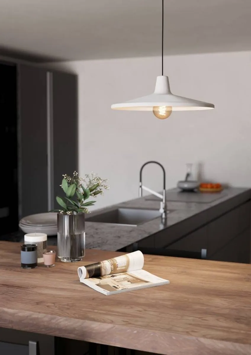 Eglo Miniere Hanglamp E27 - Ø42cm - Grijs/Zwart