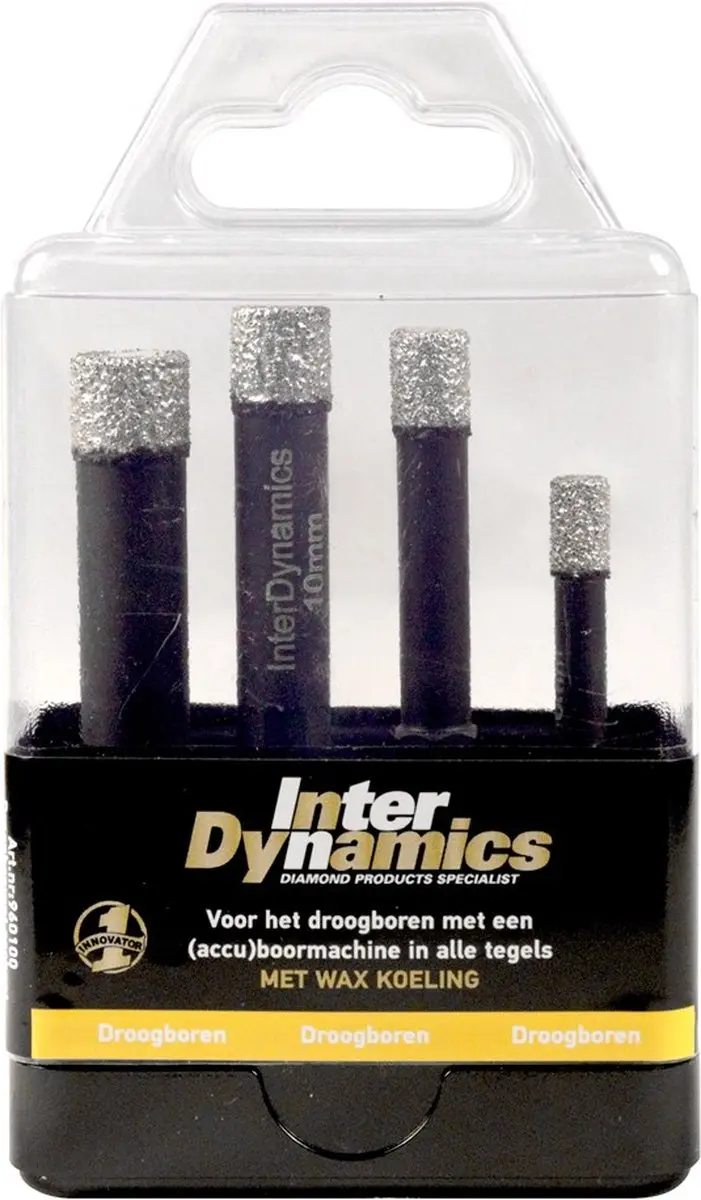 InterDynamics Tile Power Diamant Tegelborenset 6kt - Droog/Wax