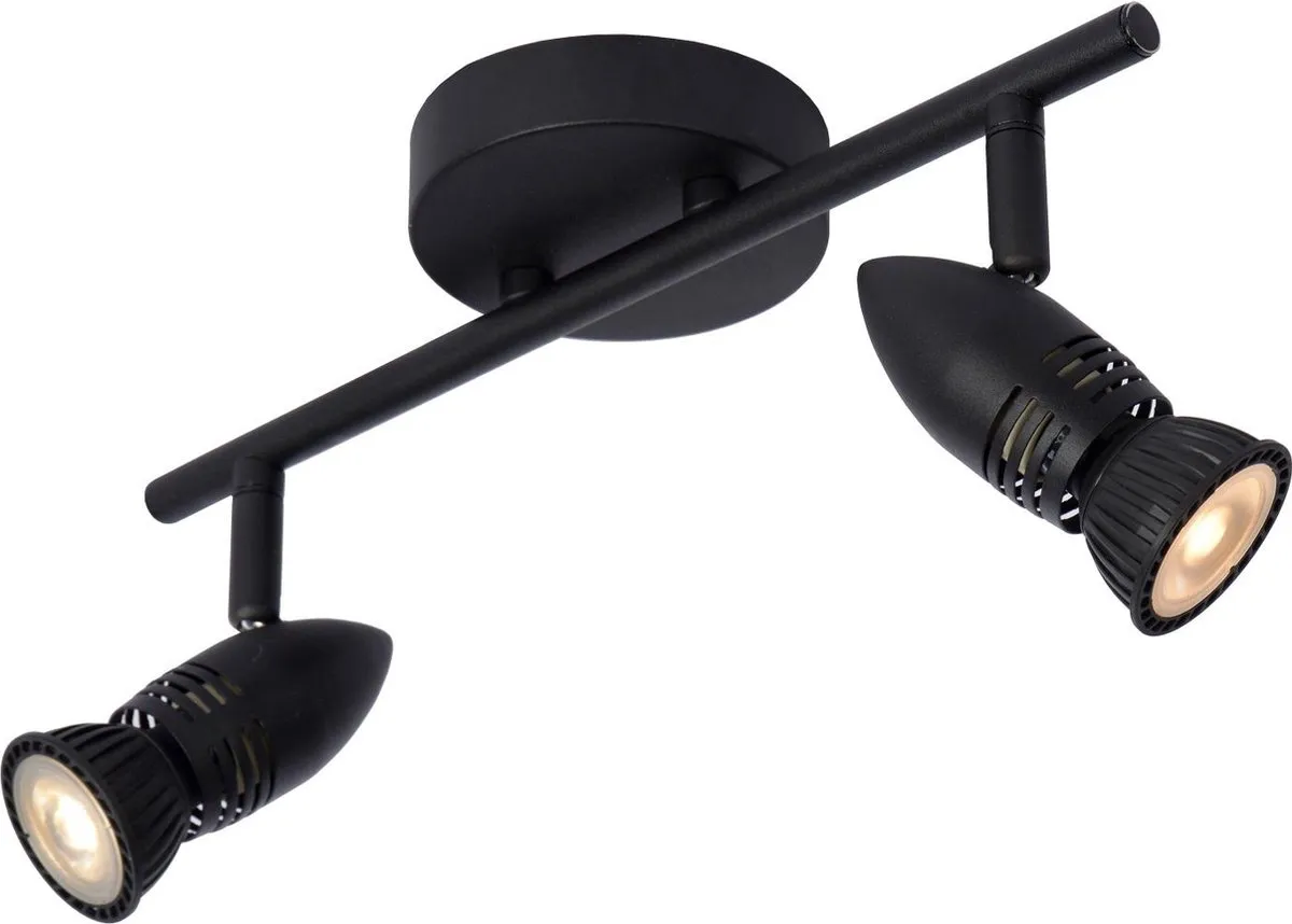 Lucide CARO Plafondspot 2xGU10 - Zwart