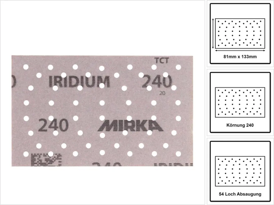 Mirka Iridium P240 Schuurpapier 100 Stuks - afbeelding 6 van 6