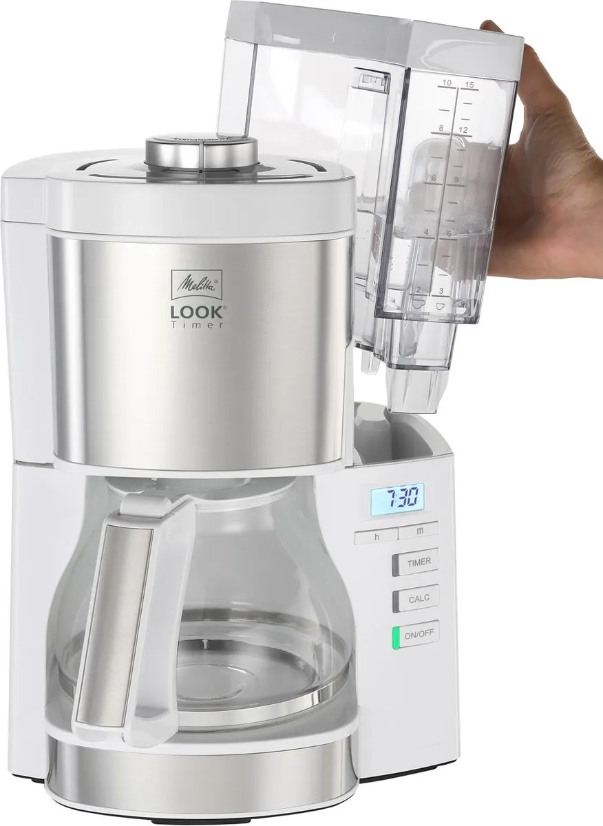 Melitta Look Timer Koffiezetapparaat 1025-07 - 10 Kopjes - 1,25L - Wit