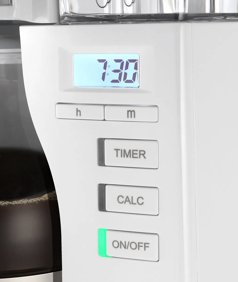 Melitta Look Timer Koffiezetapparaat 1025-07 - 10 Kopjes - 1,25L - Wit