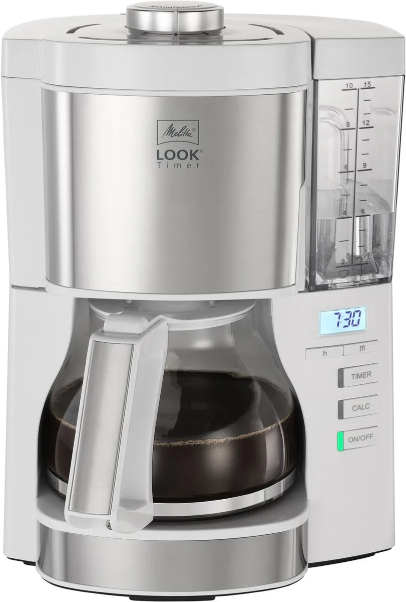 Melitta Look Timer Koffiezetapparaat 1025-07 - 10 Kopjes - 1,25L - Wit