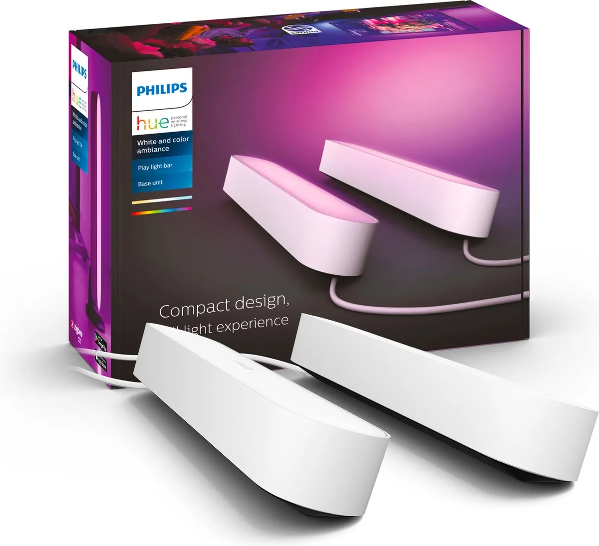 Philips Hue Play Lichtbalk 2-pack - Wit