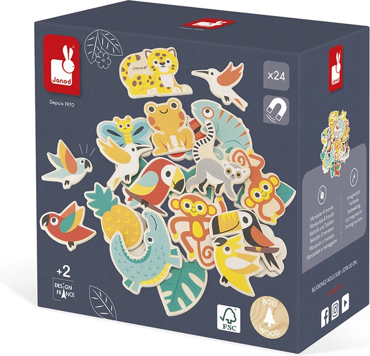 Janod Tropik Magneetset 24-delig - 8274