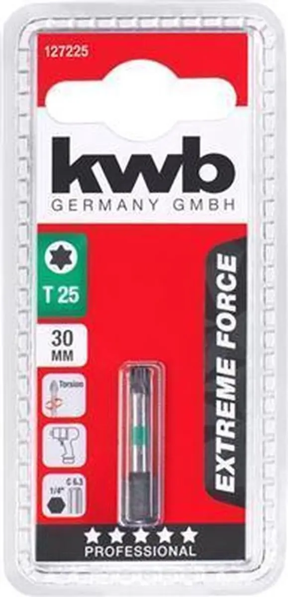 KWB Bit T25 Impact Torx 25 - 1 Stuk