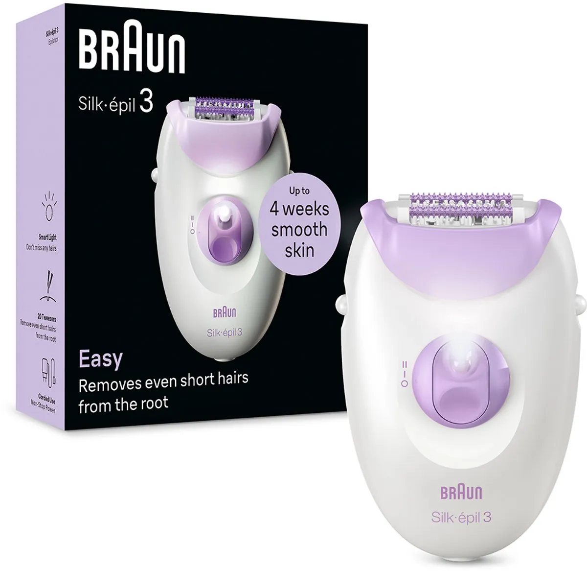 Braun Silk épil SE3-000 Epilator - Paars