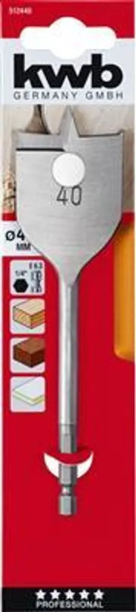 KWB Speedboor Lepelboor 40mm Profi - 30mm - Hout