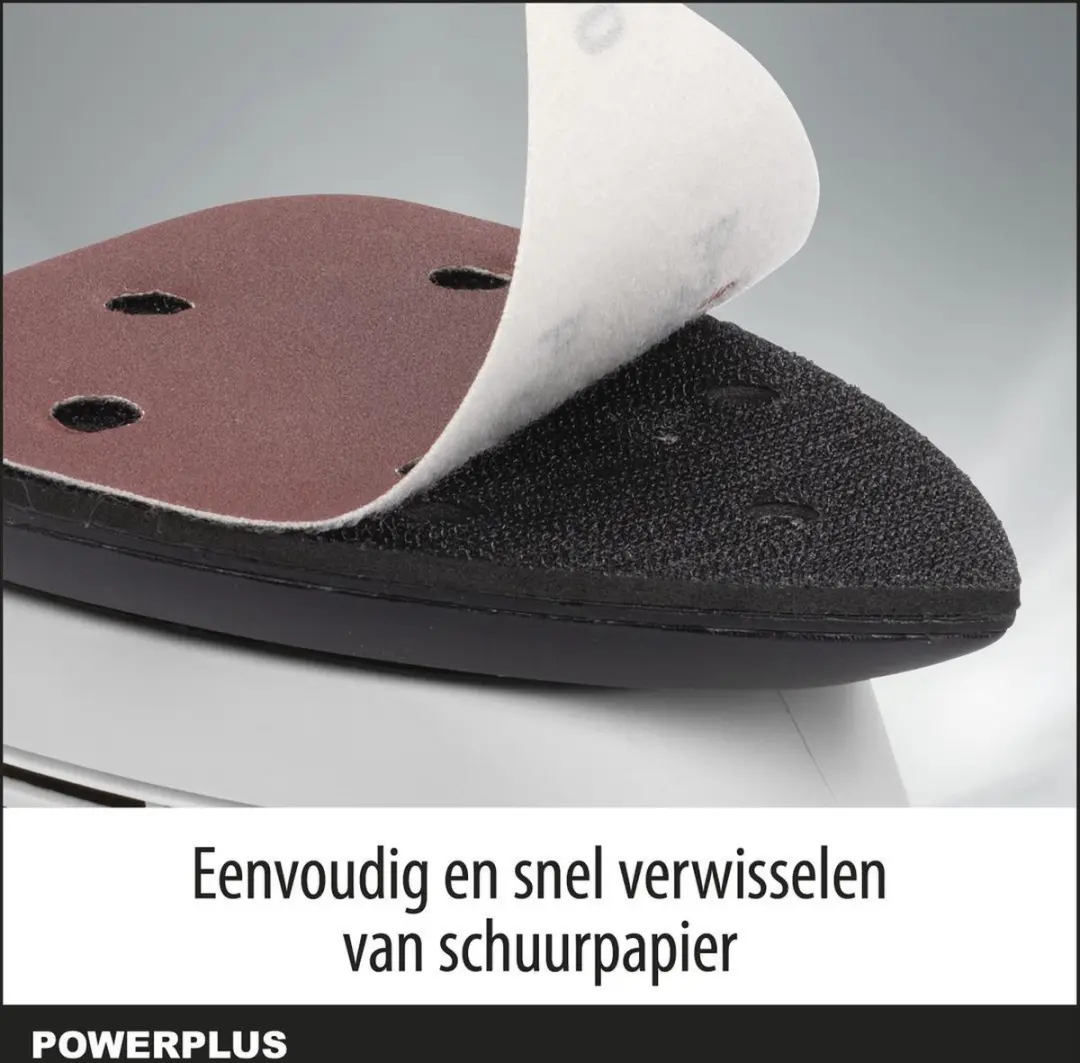 Powerplus POWC40200 Handpalmschuurmachine 130W - met stofzuigeraansluiting