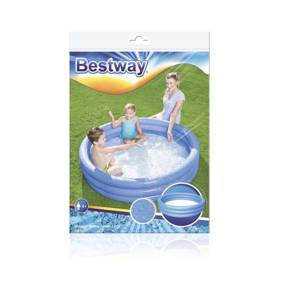 Bestway 3-Rings Zwembad 183x33cm - 51027 Blauw/Rood/Groen - afbeelding 6 van 6