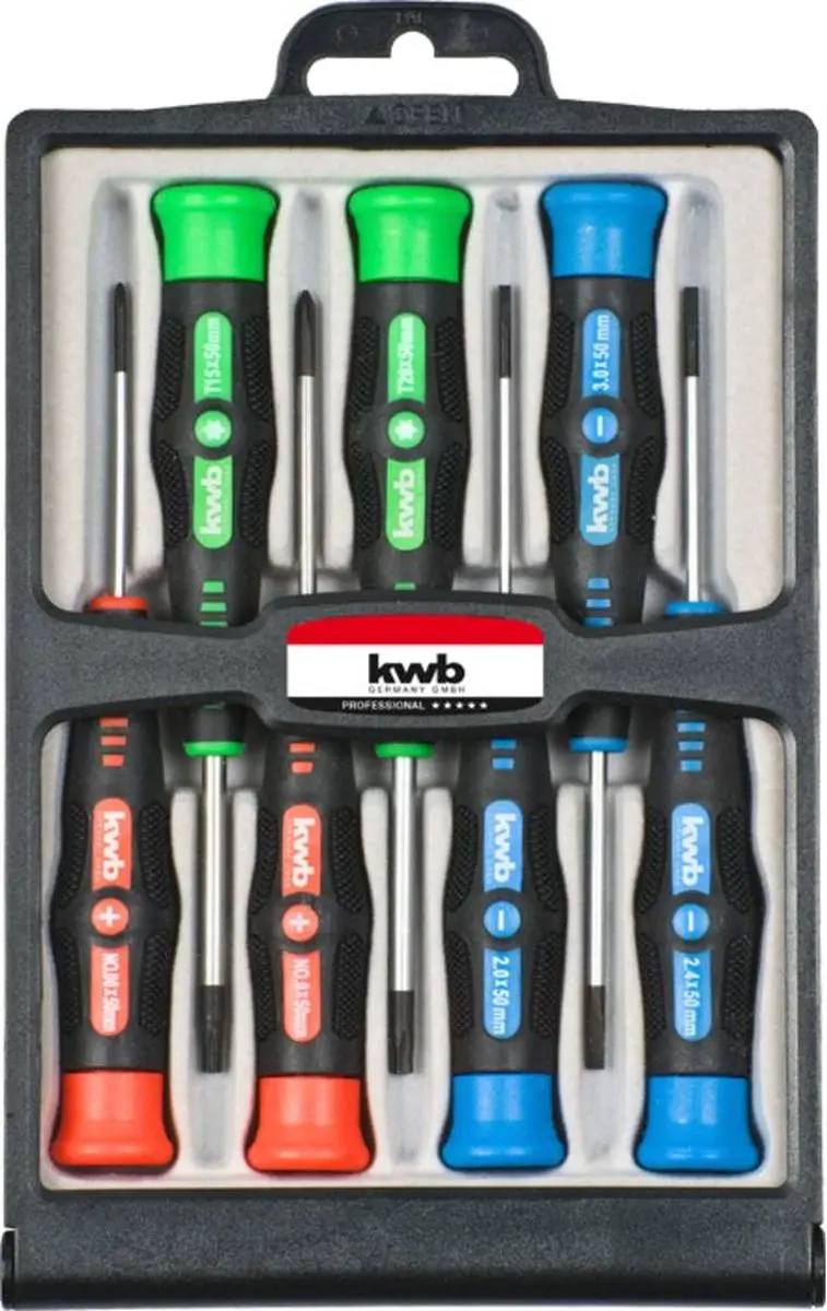 KWB Profi Precisieschroevenset 7-delig 146200 - 6 Stuks