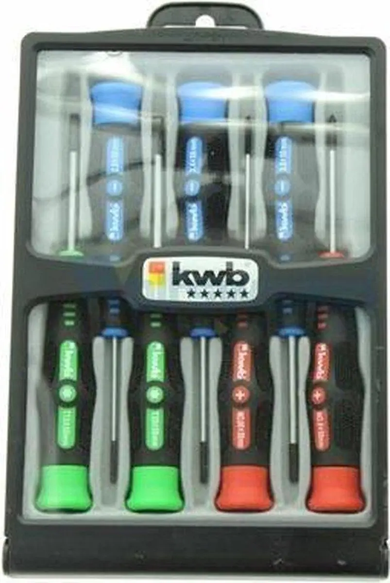 KWB Profi Precisieschroevenset 7-delig 146200 - 6 Stuks