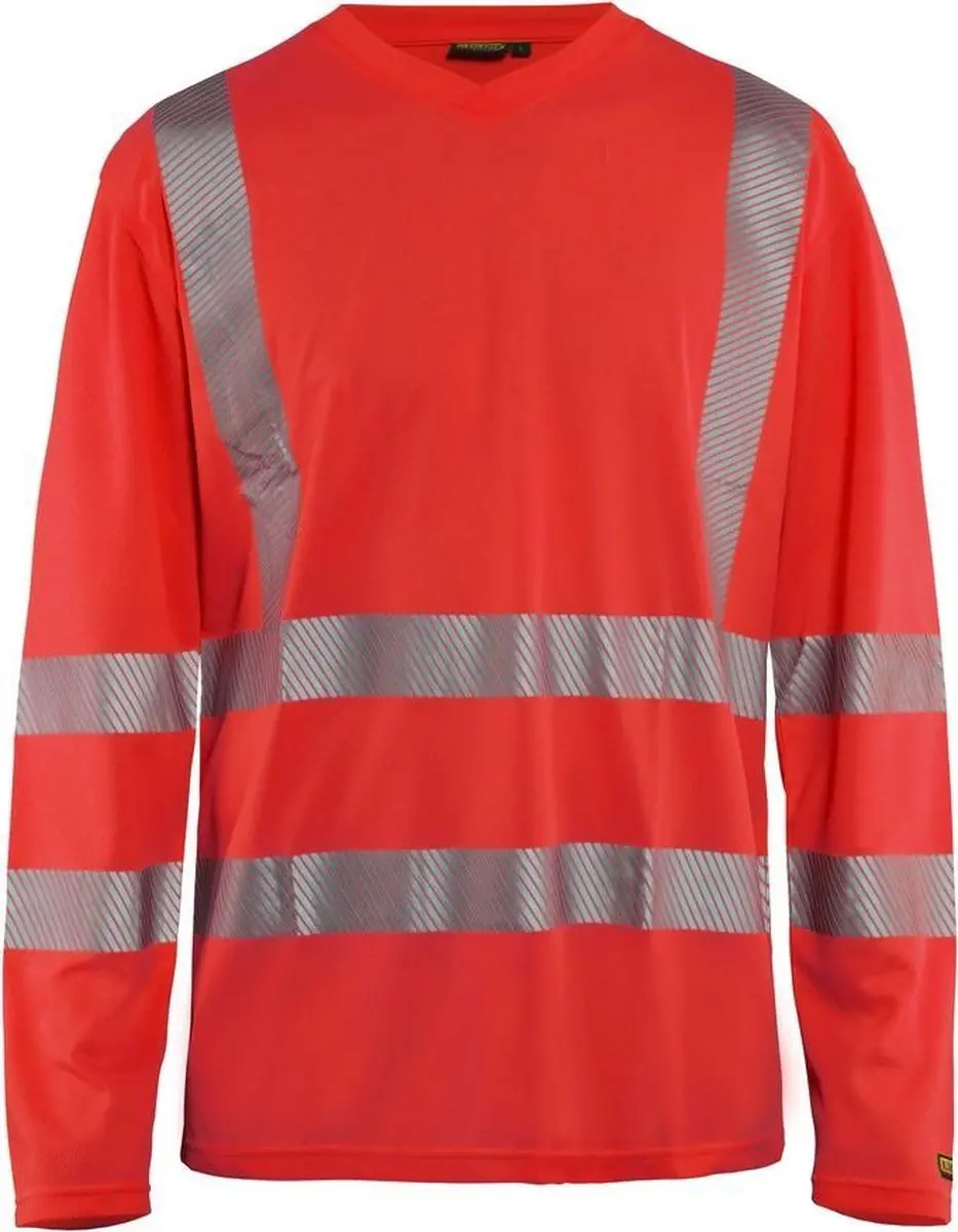 Blåkläder UV-T-shirt Lange Mouw High Vis 3385-1013 - Rood - M