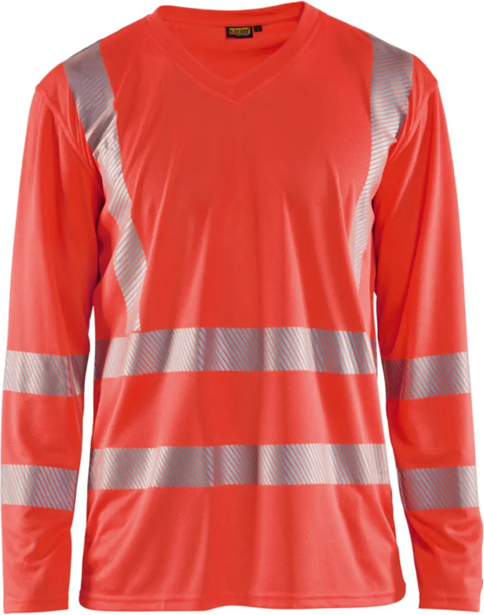 Blåkläder UV-T-shirt Lange Mouw High Vis 3385-1013 - Rood - M