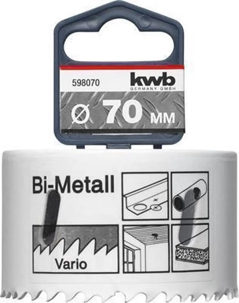 KWB Gatenzaag Bi-metaal HSS Ø70mm