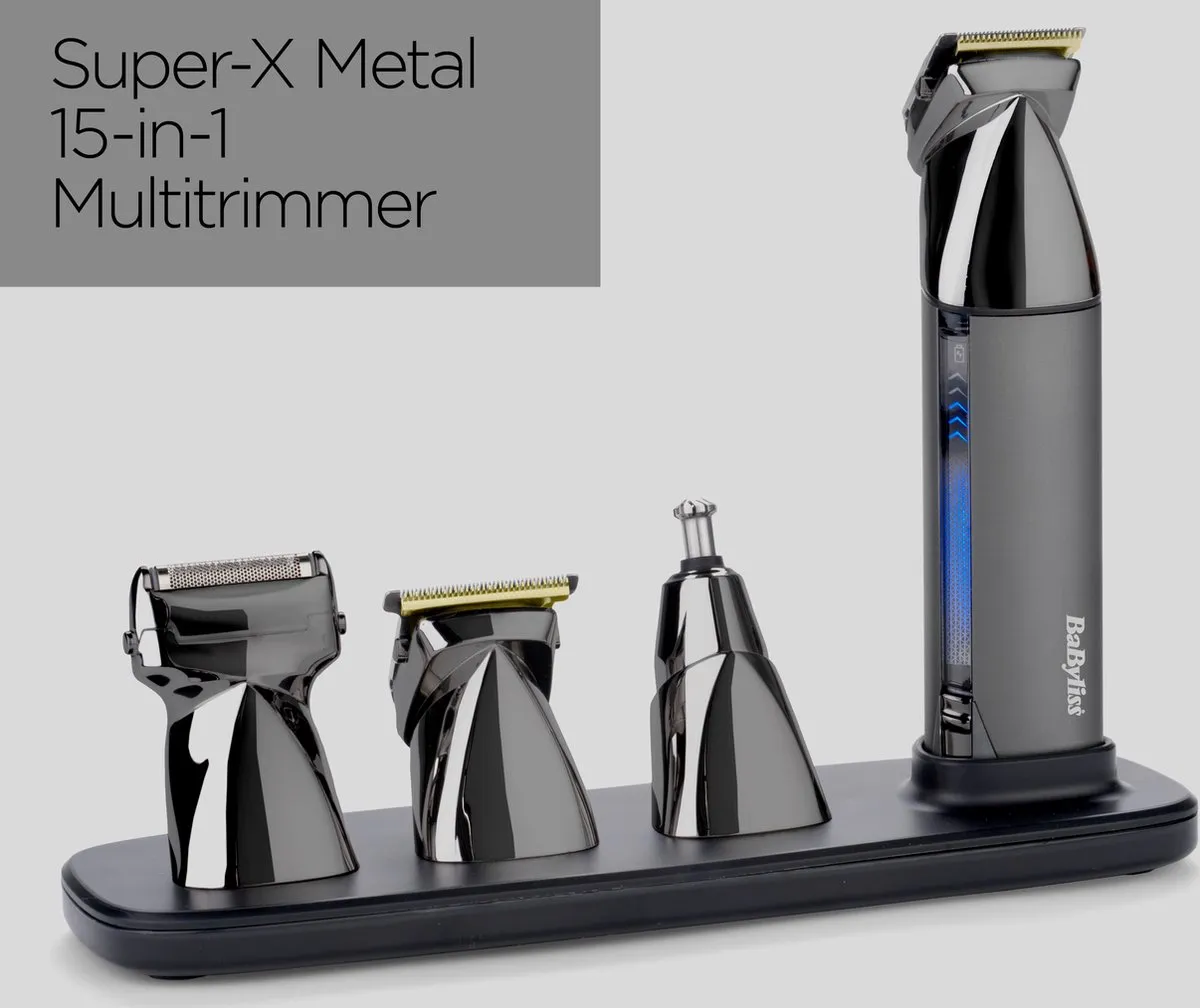 Babyliss Super-X Metal Series MT991E Multigroom - Draadloos - Zwart