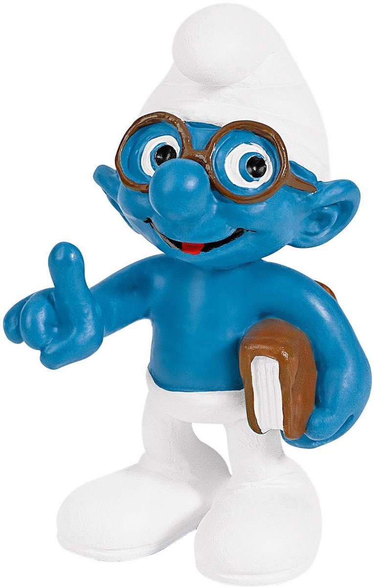 Smurfen: Brilsmurf met boek - Schleich - 5,5cm