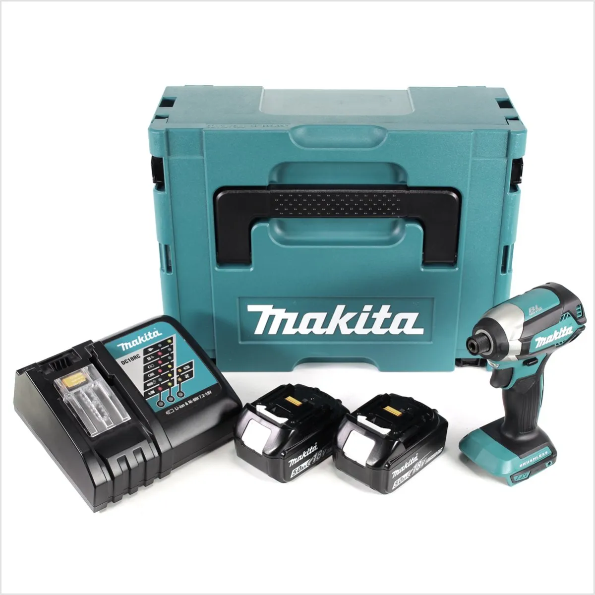 Makita DTD 153 RTJ Slagmoersleutel 18V - 2x BL 1850 B 5.0Ah + DC 18 RC Lader