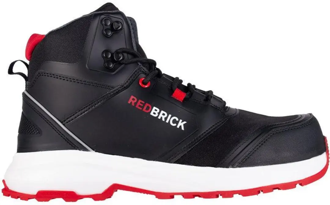 Redbrick Pulse Hoog S3 ESD 32321 - Veiligheidssneaker 49 - Zwart/Rood