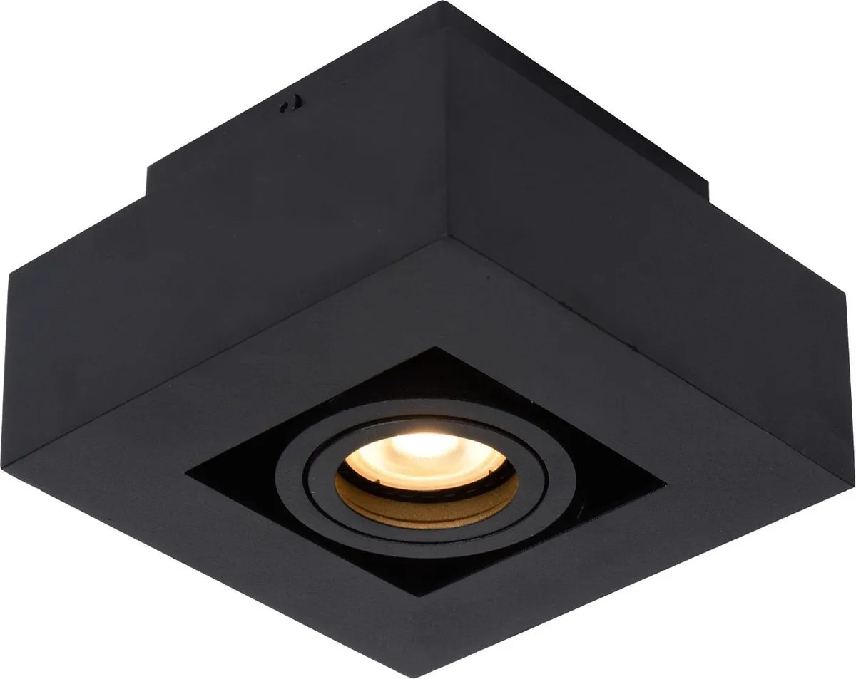 Lucide XIRAX Plafondspot LED Dim to Warm GU10 5W - Zwart