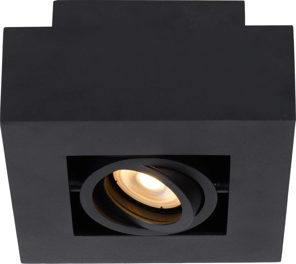 Lucide XIRAX Plafondspot LED Dim to Warm GU10 5W - Zwart