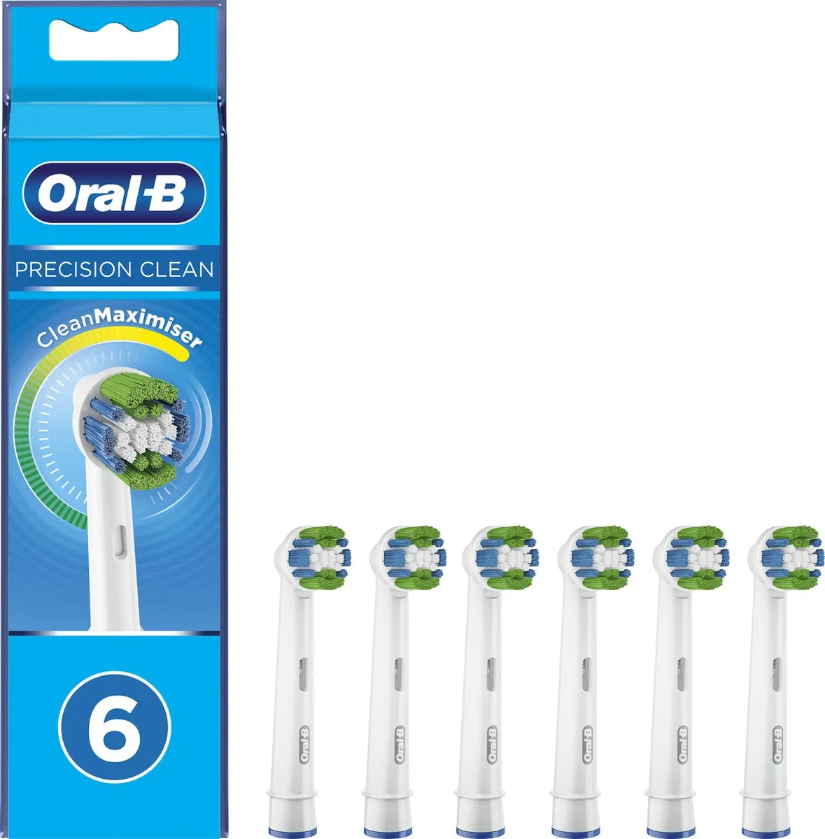 Oral-B Precision Clean Opzetborstels 6 Stuks - Geel