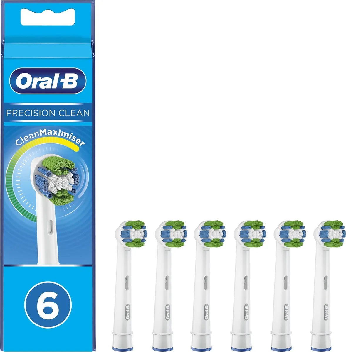Oral-B Precision Clean Opzetborstels 6 Stuks - Geel