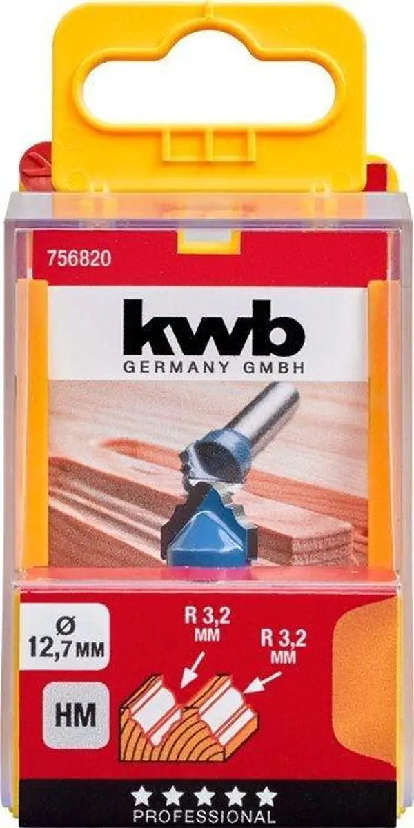 KWB Profielfrees Schacht 8mm HM 12,7mm