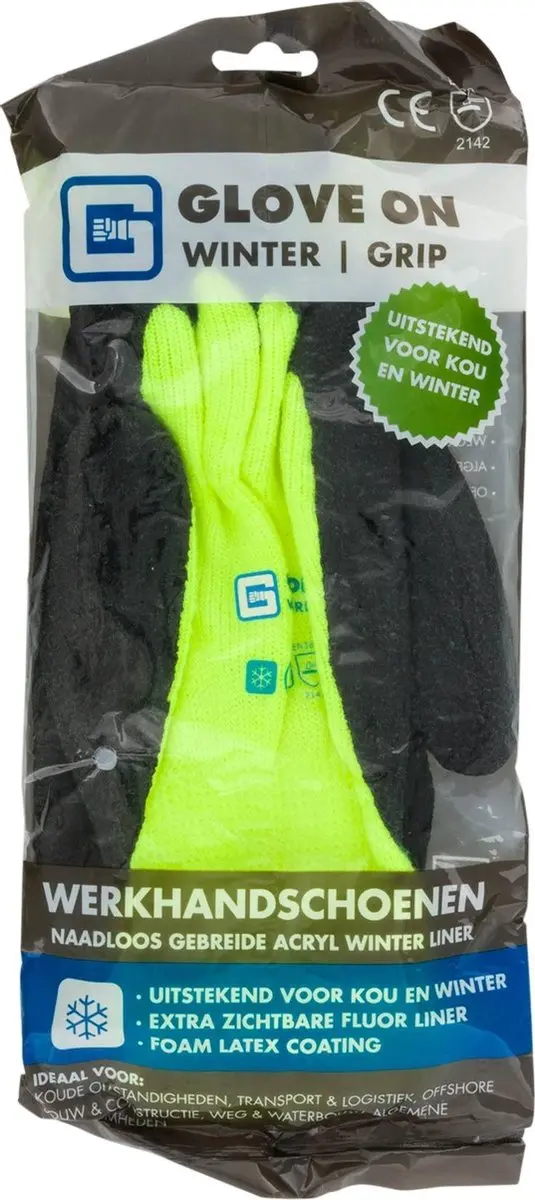 Glove On Winter Grip Werkhandschoenen 9/L - Multicolor