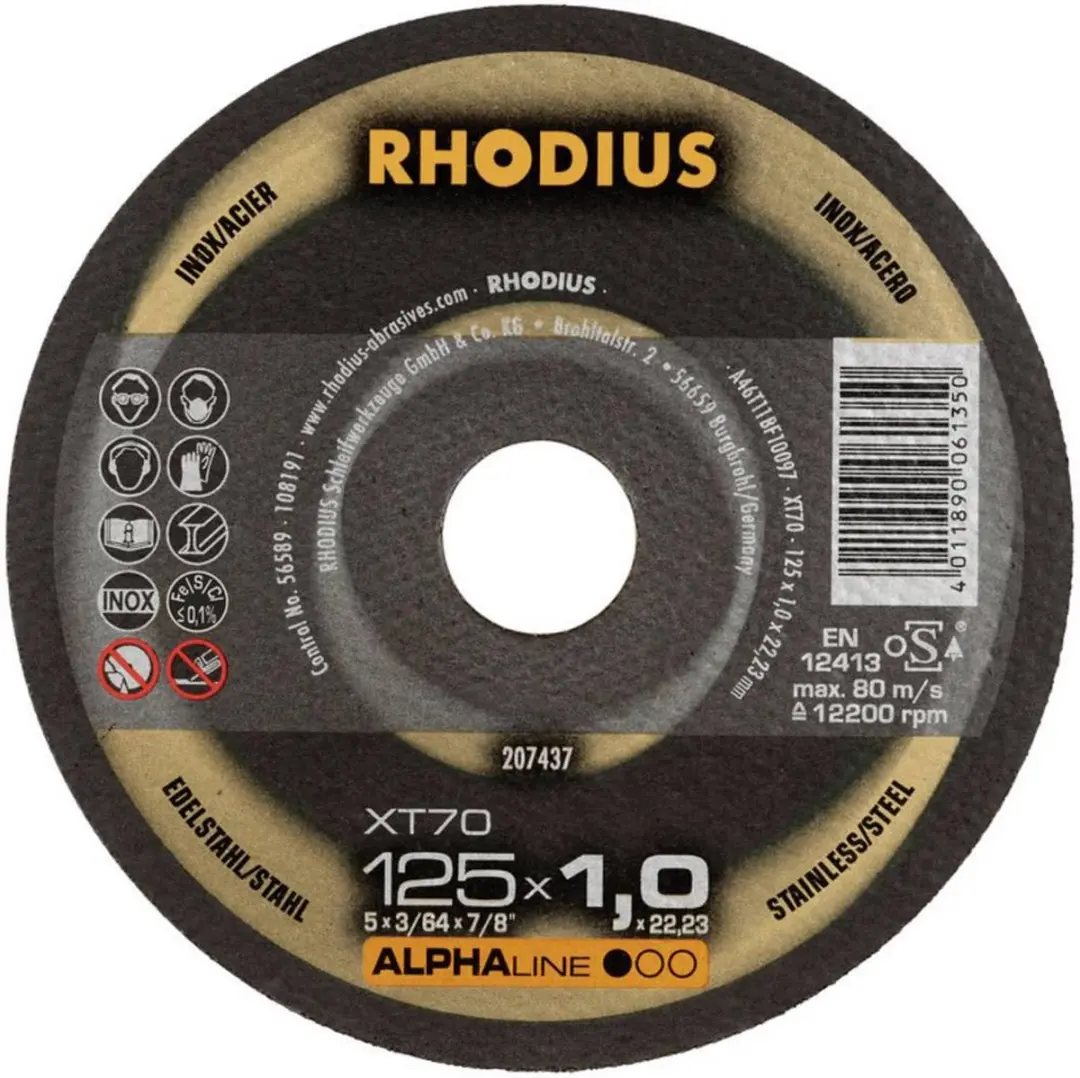 Rhodius XT70 211081 Doorslijpschijf 125mm - 50 Stuks