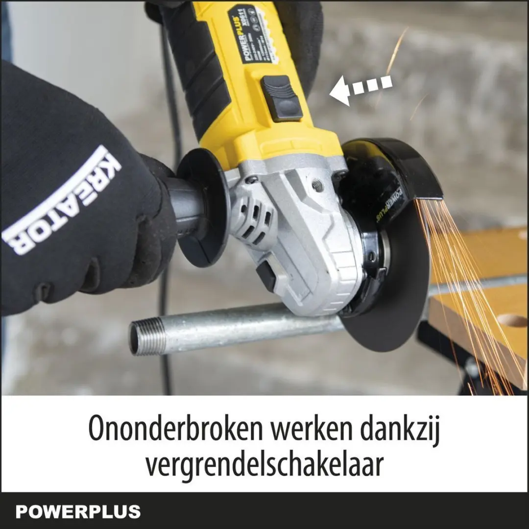 Powerplus POWX0611 Haakse Slijper 900W - 115mm