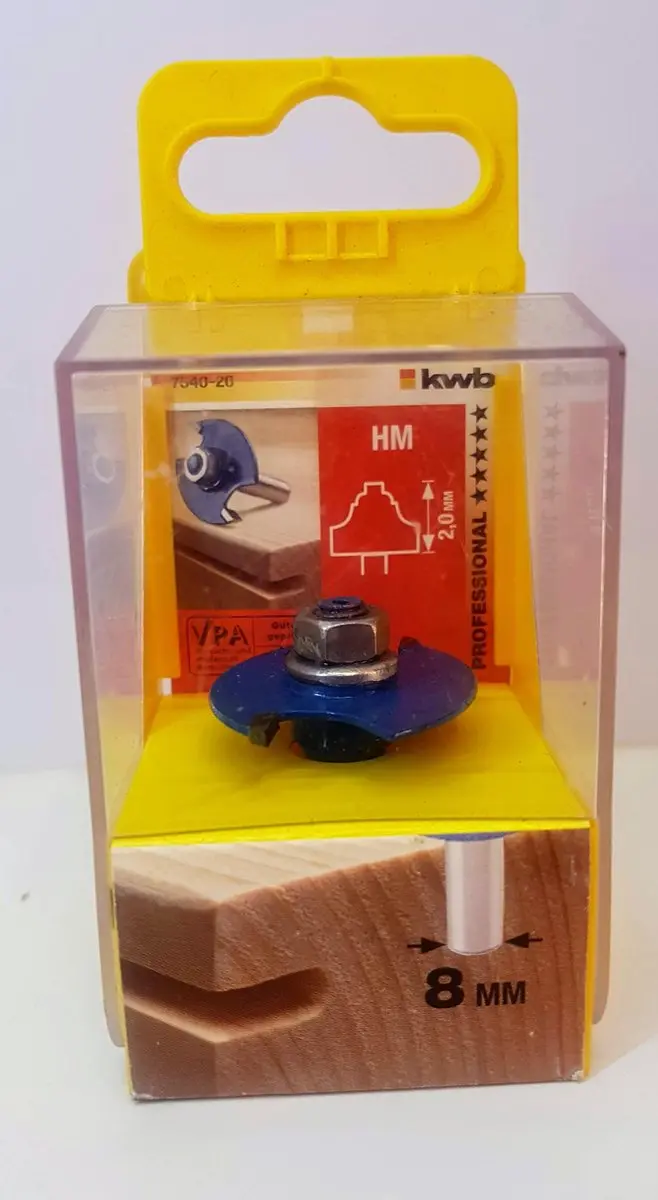 KWB Profielfrees Schacht 8mm HM 2mm