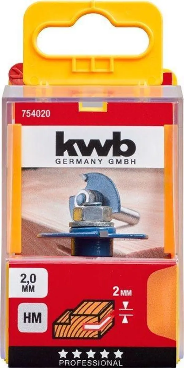 KWB Profielfrees Schacht 8mm HM 2mm