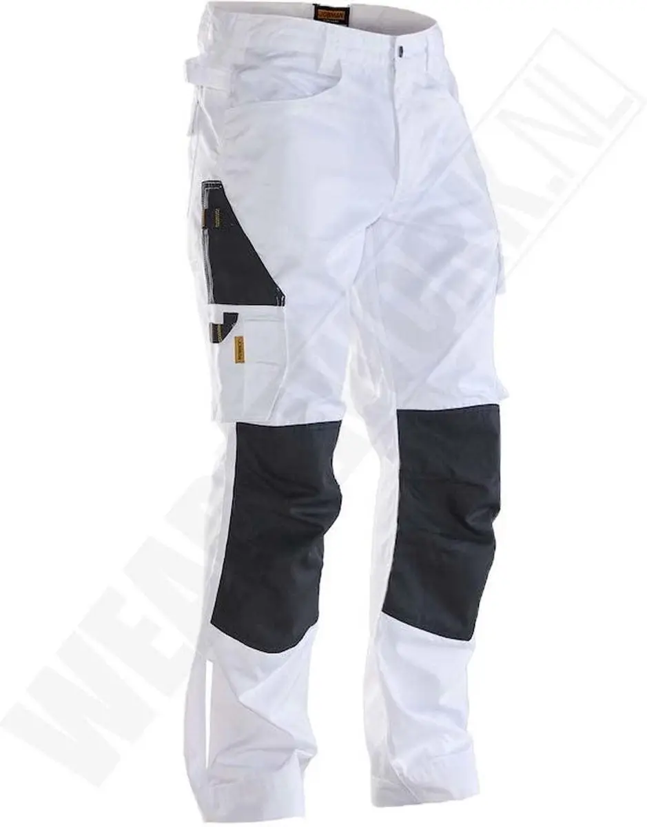 Jobman Service Heren Werkbroek 2321 56 - Wit/Zwart