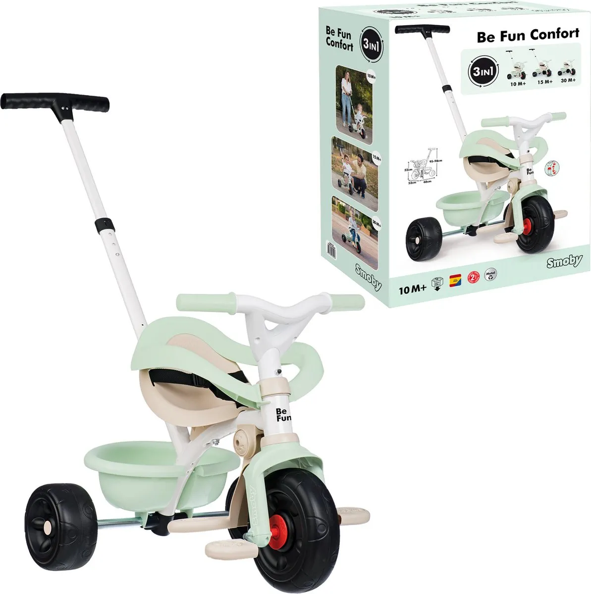 Smoby Be Fun Comfort Driewieler - Groen