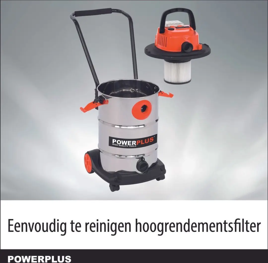 Powerplus POWDP6050 Dual Power Accu Stofzuiger Nat-Droog 30L - 2x Accu - afbeelding 6 van 6