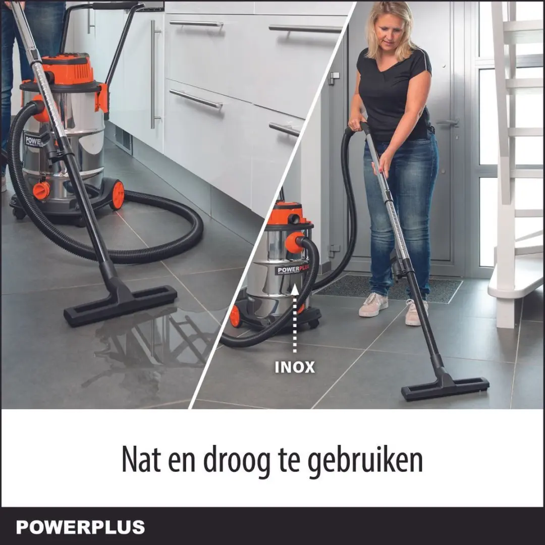 Powerplus POWDP6050 Dual Power Accu Stofzuiger Nat-Droog 30L - 2x Accu