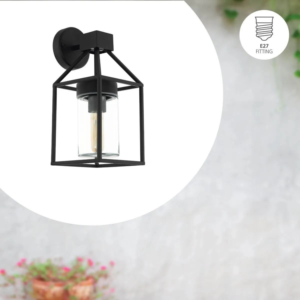 Eglo Trecate Wandlamp Buiten E27 - 35,5cm - Zwart - afbeelding 6 van 6