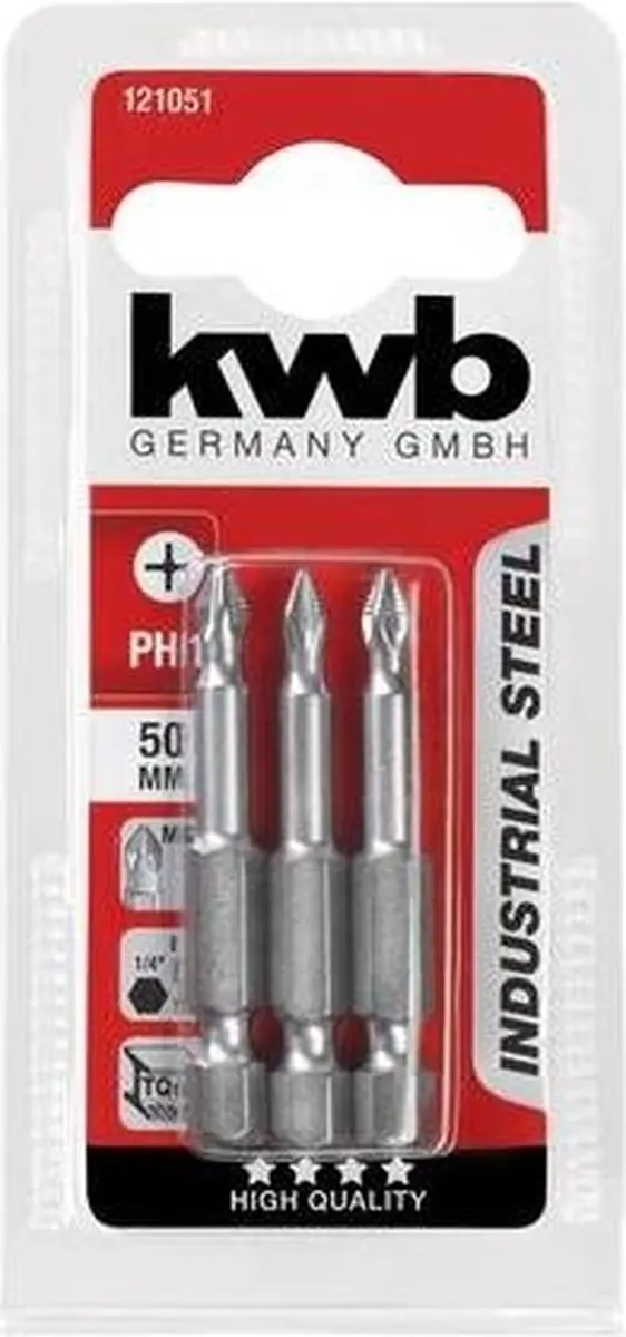 KWB 3 Schroefbits Ph1 50mm