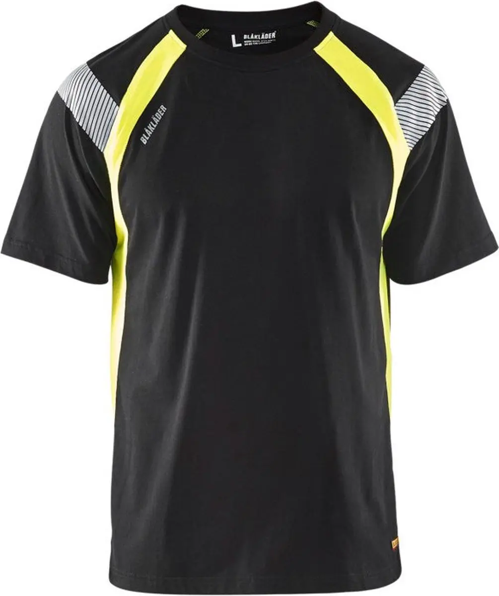 Blåkläder T-shirt Visible 3332-1030 - XXXL - Zwart/High Vis Geel