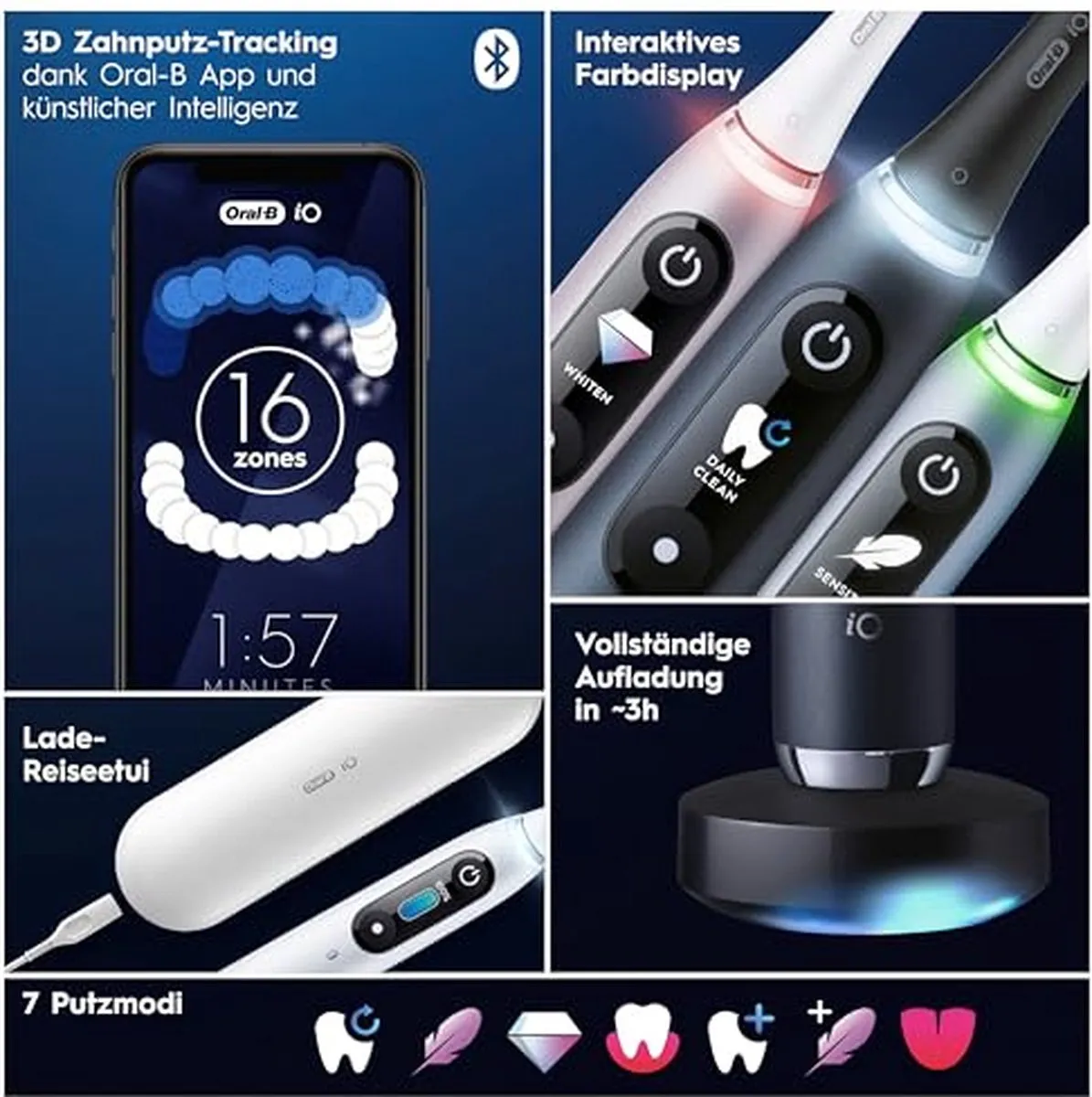 Oral-B IO Series 9 Luxe Edition 4210201421863 Elektrische Tandenborstel - 3 Borstels - Zwart