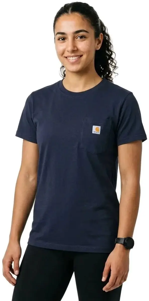 Carhartt Damen Workw Pocket T-Shirt L - Navy