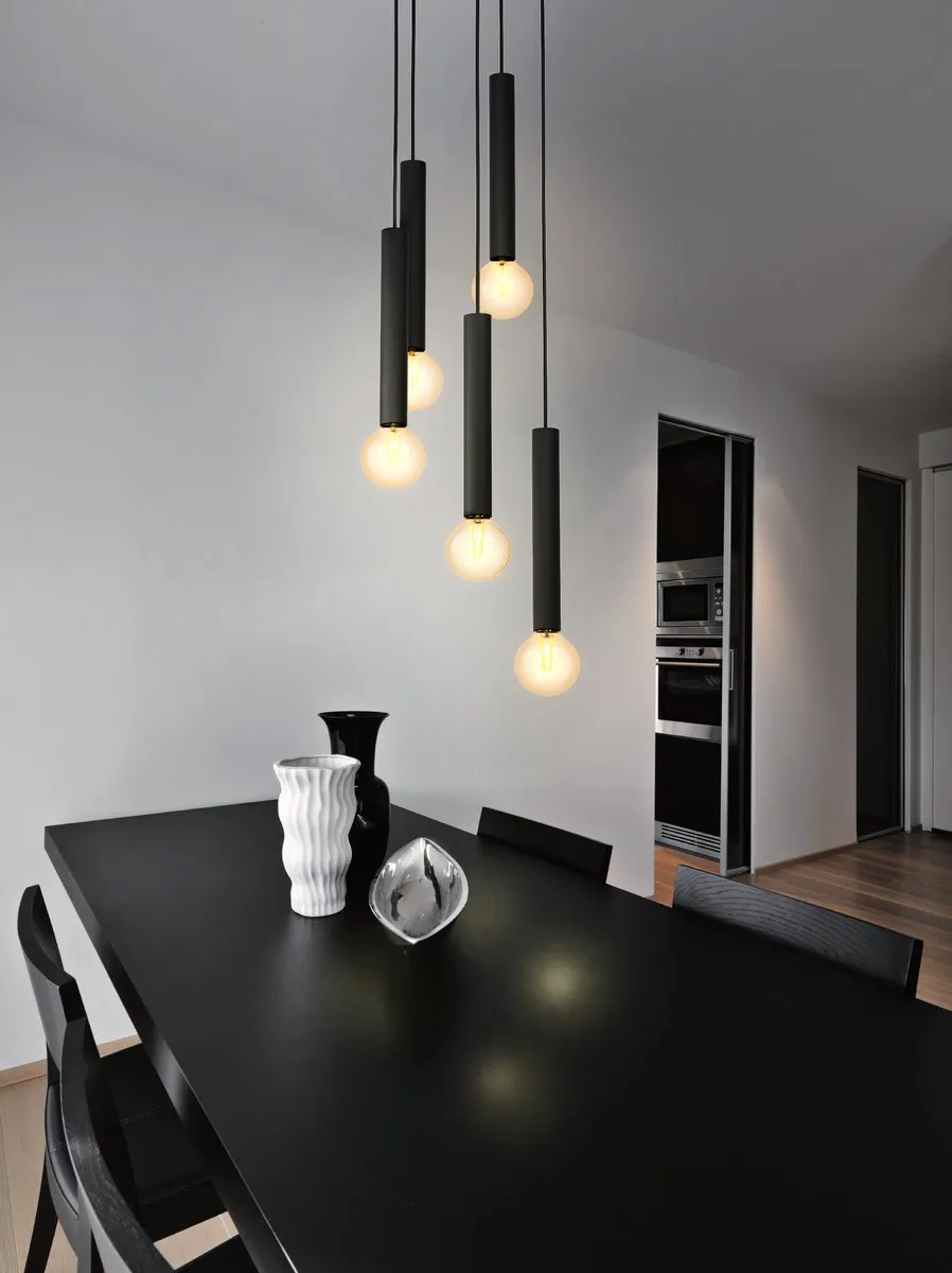 Eglo Cortenova Hanglamp E27 - 8 Lichtpunten - Ø35cm - Zwart